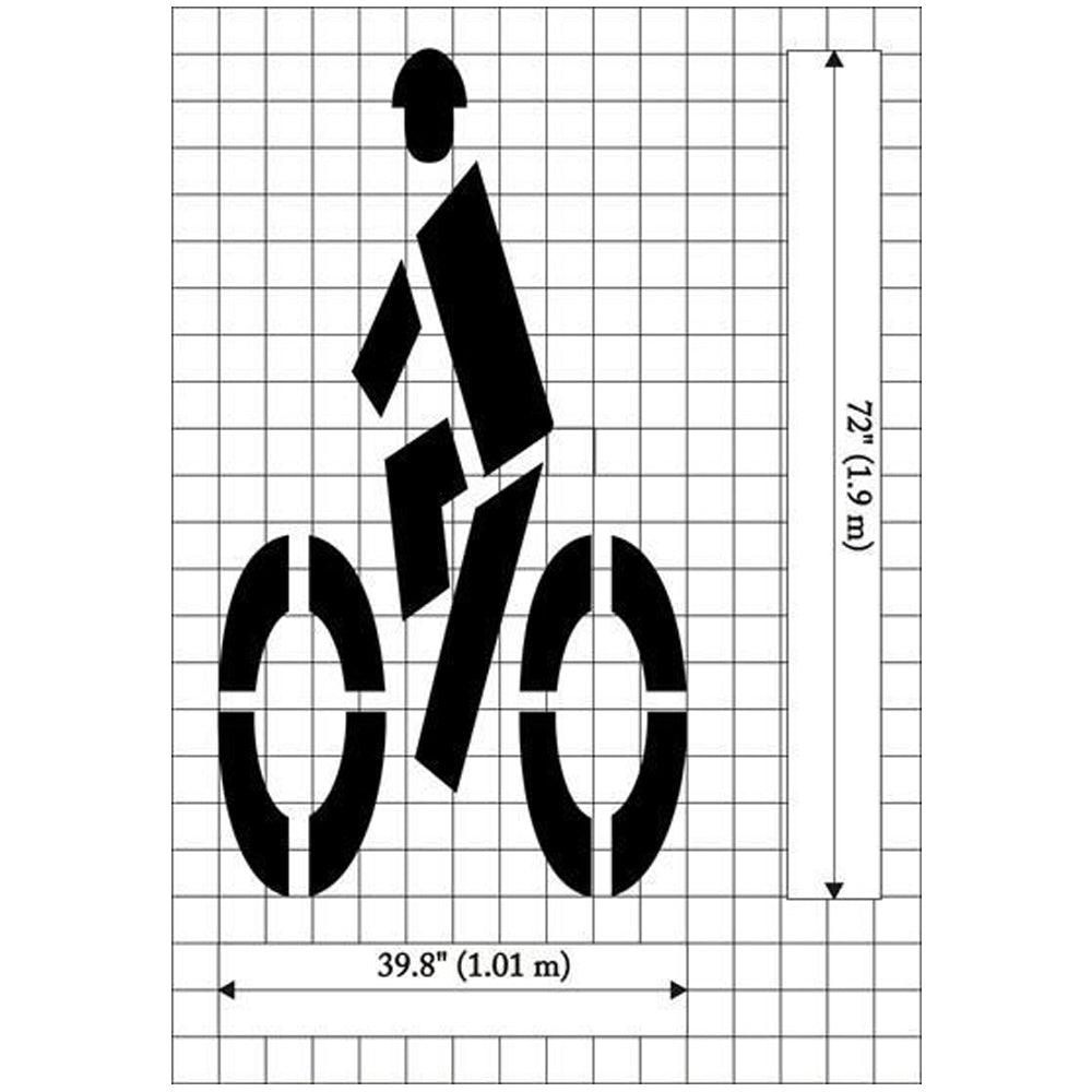 bike lane stencil to scale